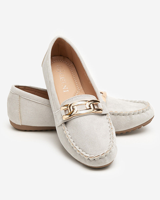 OUTLET Eco-suede, gray Viatu moccasins - Footwear