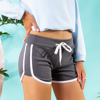 Dark gray women's sports shorts - Clothing