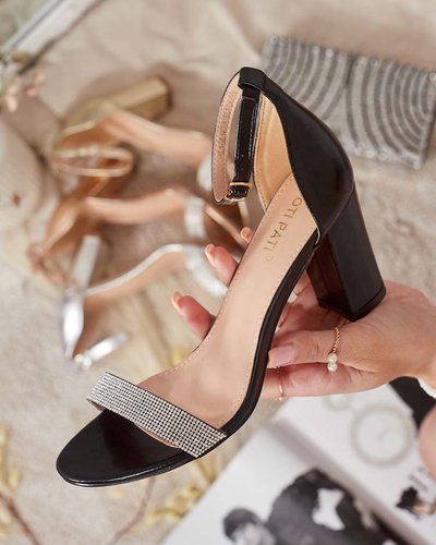Royalfashion Women's sandals with zircons Cemilces