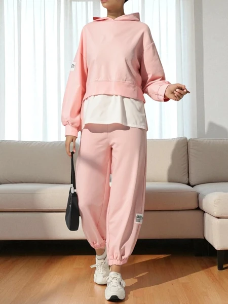 Royalfashion Женский хлопковый комплект с вставкой под рубашку