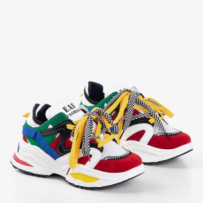 OUTLET Multicolored women's sneakers with a thick sole Eafi - Footwear