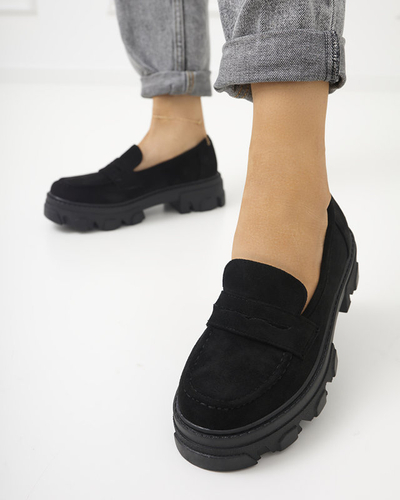 OUTLET Black women's eco suede shoes Visavi - Footwear