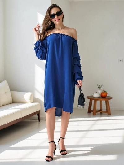 Royalfashion Платье для женщин в испанском стиле с рюшами