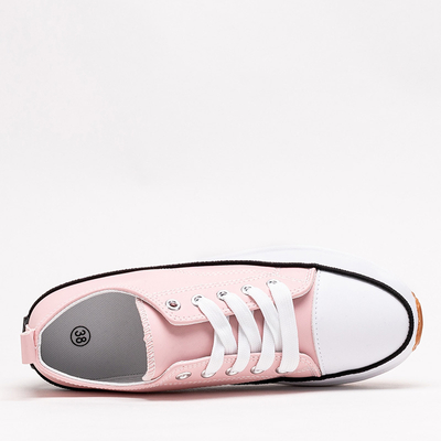 OUTLET Light pink women's sports shoes a'la Tenemika sneakers - Footwear