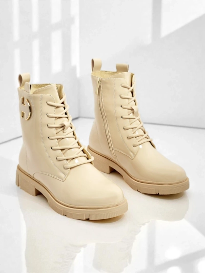 Kalen patent lace-up women's ankle boots