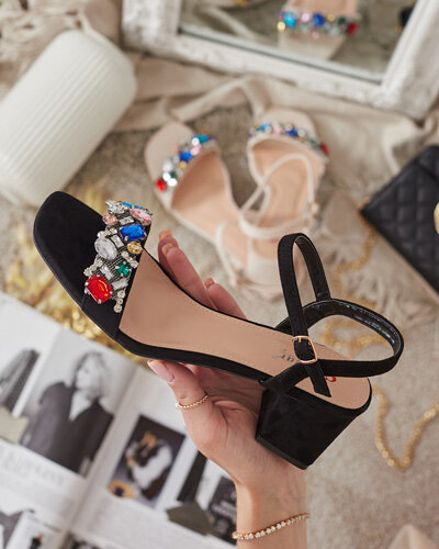 Royalfashion Women's Sandals on a post with crystals Osdar