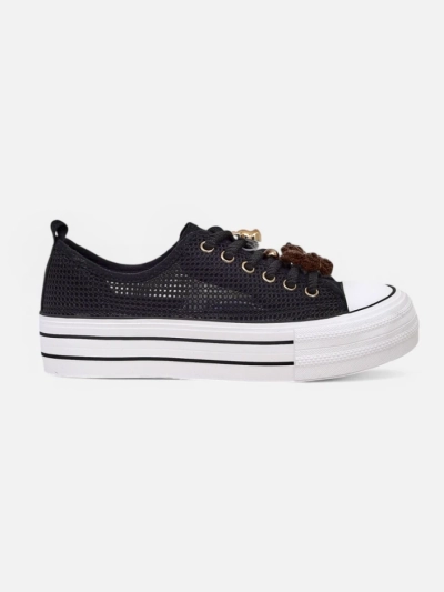 Royalfashion Women's perforated sneakers with decorations Osdo