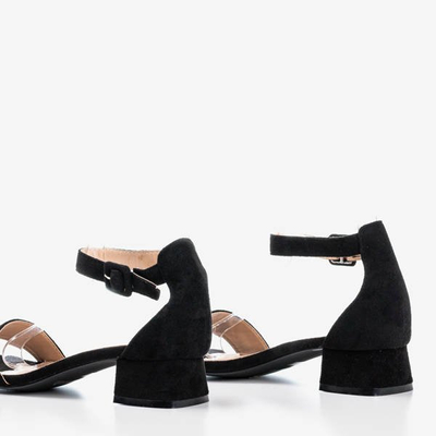 Black low-heeled sandals Torita - Footwear