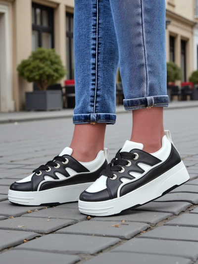 Royalfashion Women's Sneakers with Thick Sole Assaqi