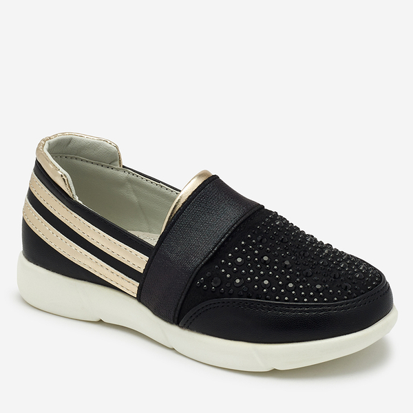 Melnas bērnu slip-on kedas - par Ciarala - Apavi
