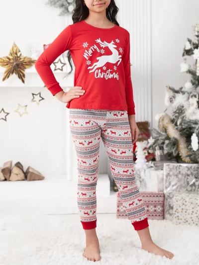 Royalfashion Ziemassvētku bērnu pidžamas ar printu