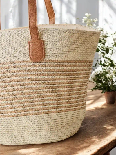 Royalfashion Large straw handbag for women