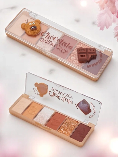 Kevin&Coco Palette 6 eyeshadows with glitter Chocolate