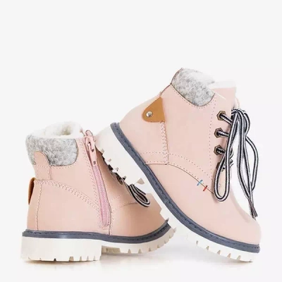 OUTLET Pink girls' insulated Tiptop boots - Shoes