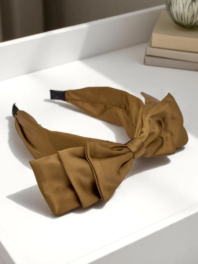 Royalfashion Атласный ободок для волос с бантом Celine