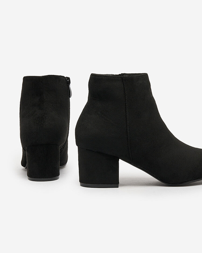 Royalfashion Black women's low stiletto boots Referra