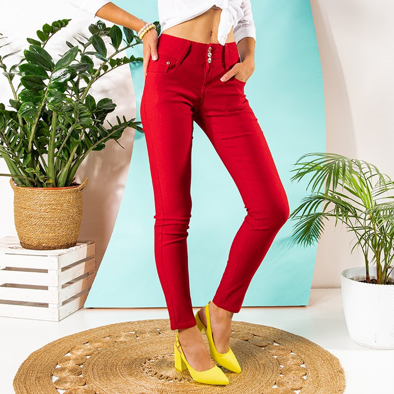 Women's red pants - Clothing