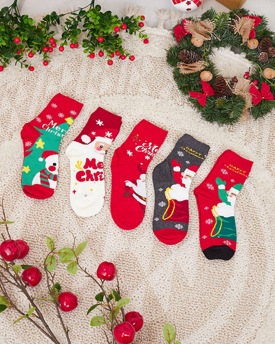 Royalfashion Set of Women's Christmas Socks 5/pack