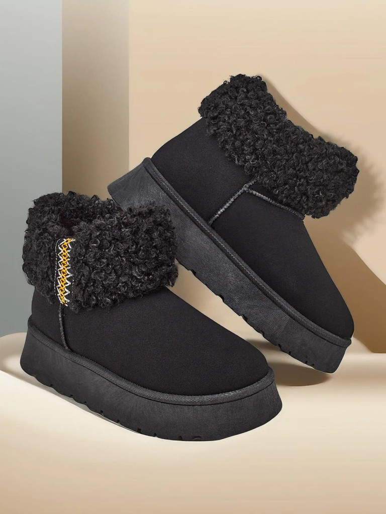 Royalfashion Sieviešu sniega zābaki ar apdari no kažokādas Rovvoy