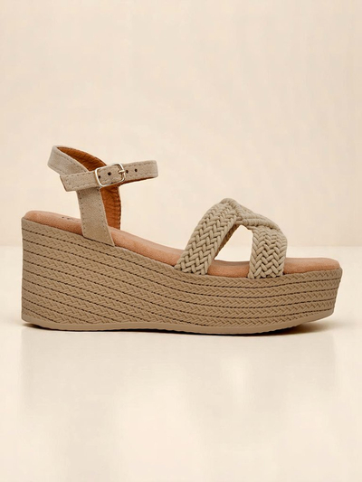 Royalfashion Women's braided wedge sandals Sunny Day