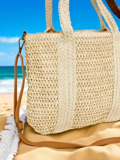 Royalfashion Large Straw Women's Bag Bella Paglia