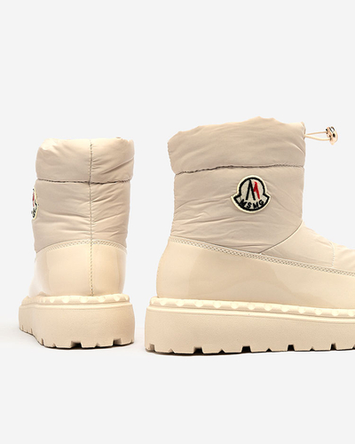 Royalfashion Women's slip-on snow boots in cream color Ireda