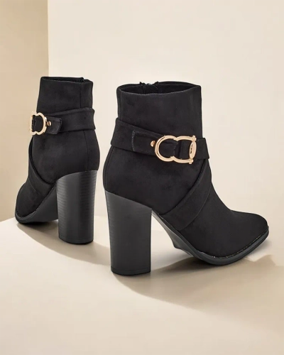 Royalfashion Women's ankle boots on a heel Lomie