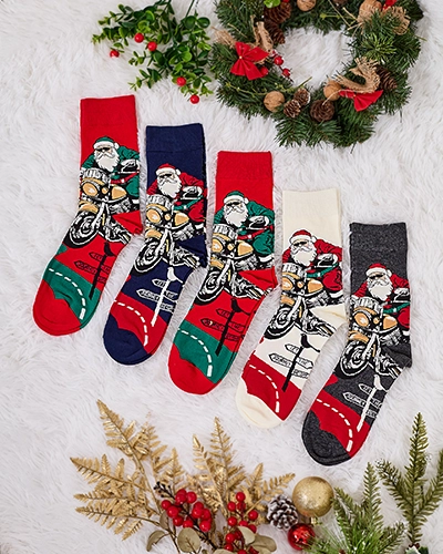 Royalfashion Long men's holiday socks 5/pack