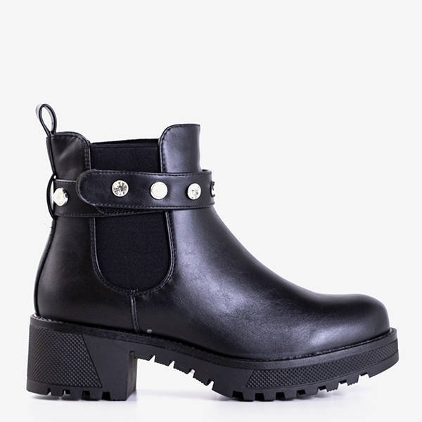 Black boots with decorations Kalkar - Footwear