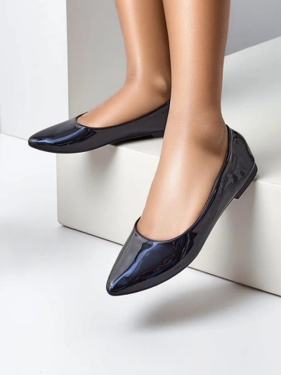 Royalfashion Women's patent ballet flats Aramiese