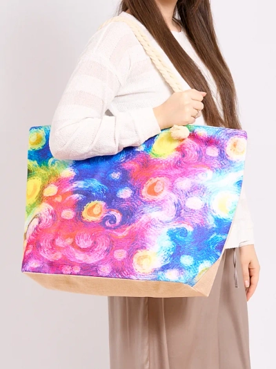 Royalfashion Large fabric bag with print