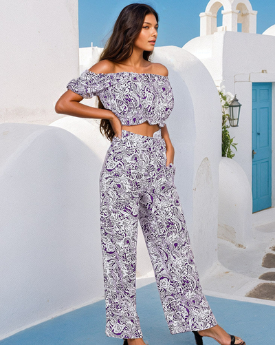 Royalfashion Divdaļīgs sieviešu komplekts ar apdruku