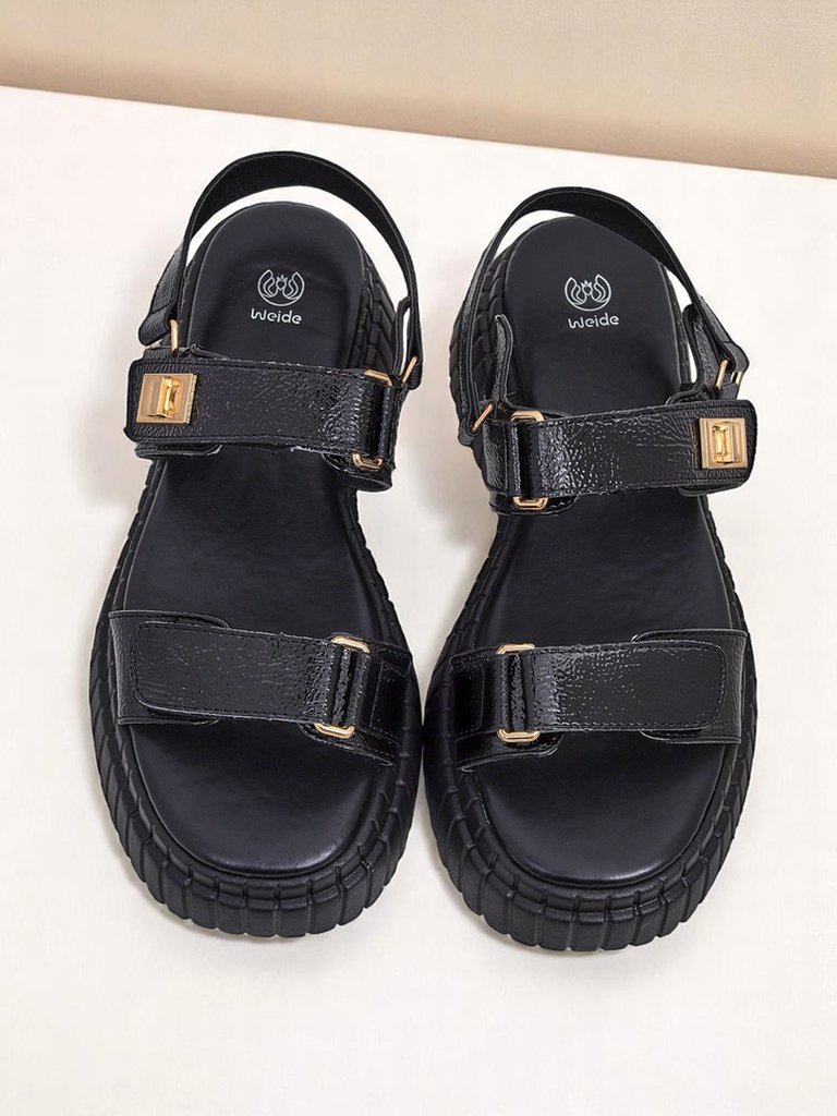 Royalfashion sieviešu sandales uz biezākas zoles Aganda