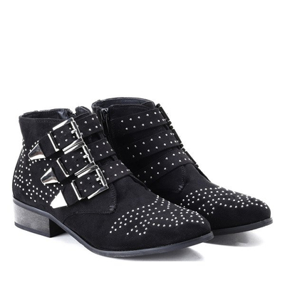 Czarne botki z dżetami Caudice - Obuwie