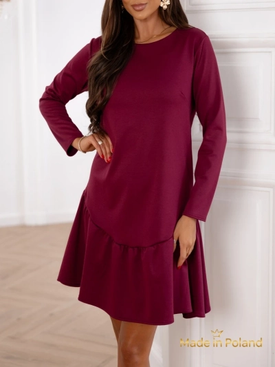 Women's mini dress with a ruffle