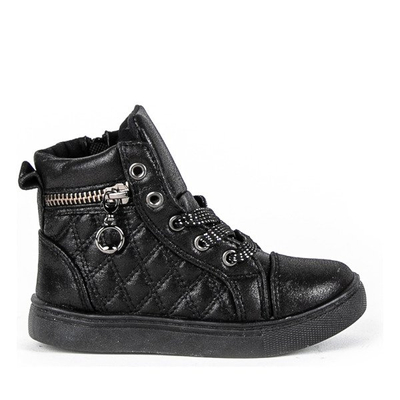 Black girls 'boots with a black Caramella sole - Footwear 1