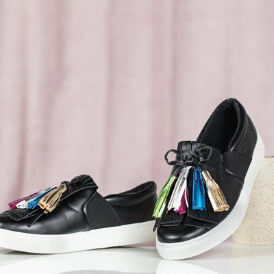 OUTLET Black sports sneakers with Osederra fringes - Footwear