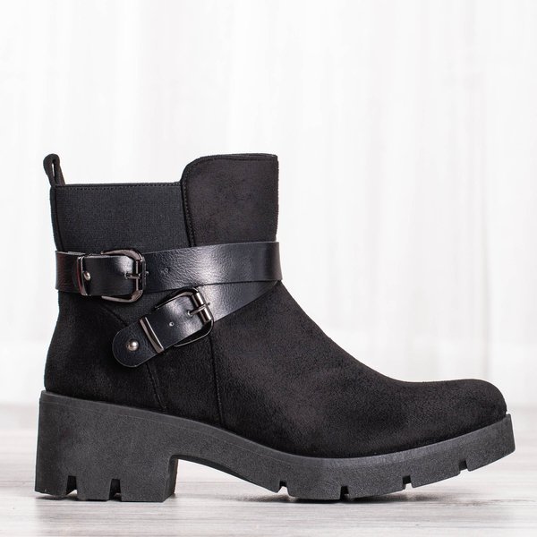 Black flat ankle boots Debra - Footwear