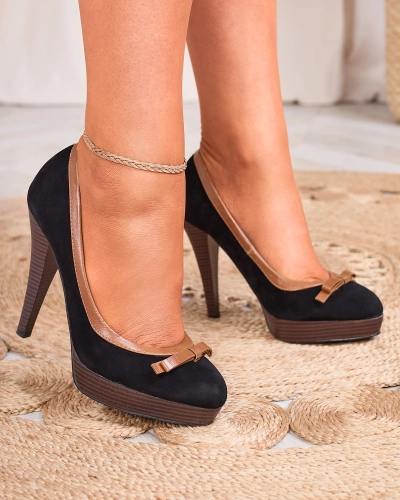 Melni sieviešu augstpapēžu sūkļi Zistin- Footwear