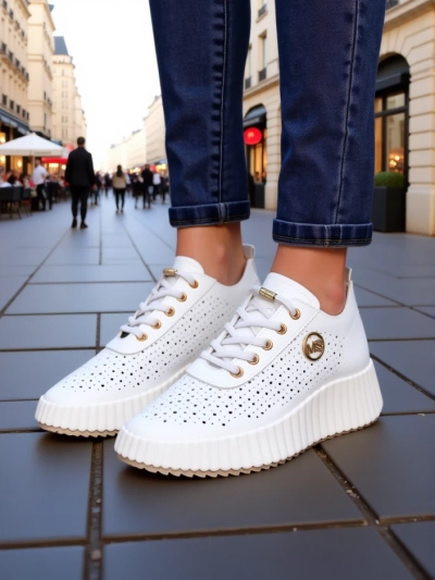 Royalfashion Women's perforated sporty sneakers Jovenes