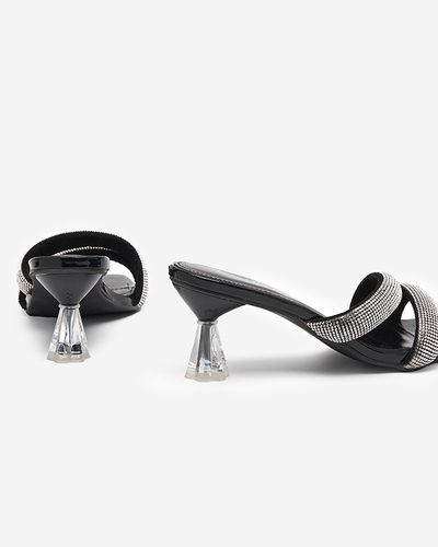 Black women's low-heeled sandals Teroo - Footwear