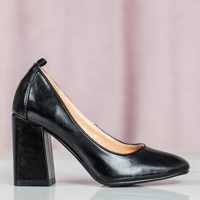 Matteless black pumps on the taller post - Footwear