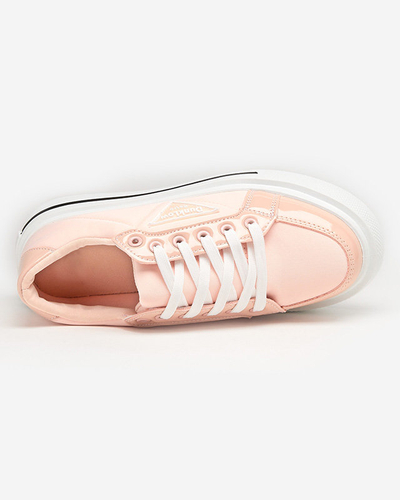 Light pink sports shoes for women with a thicker sole Rall- Footwear