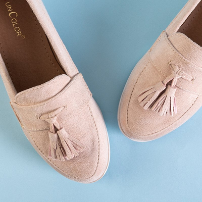 Atrugiel fringed powder women's moccasins - Footwear