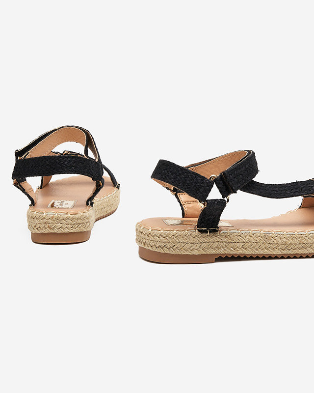 Umilla black women's flat sandals - Footwear