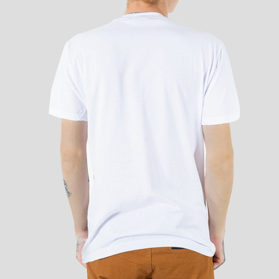 White cotton men's t-shirt with inscription - Clothing