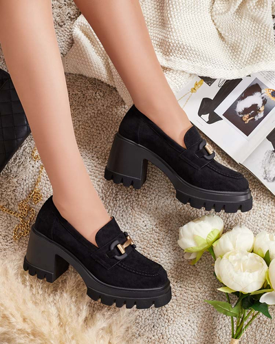 Elegant Vulcano Sandals in Black Suede