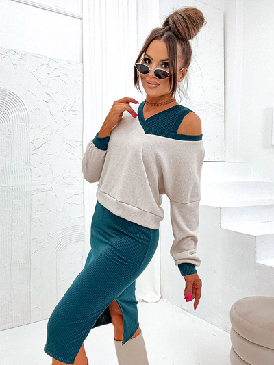 Royalfashion Dark green women's casual set