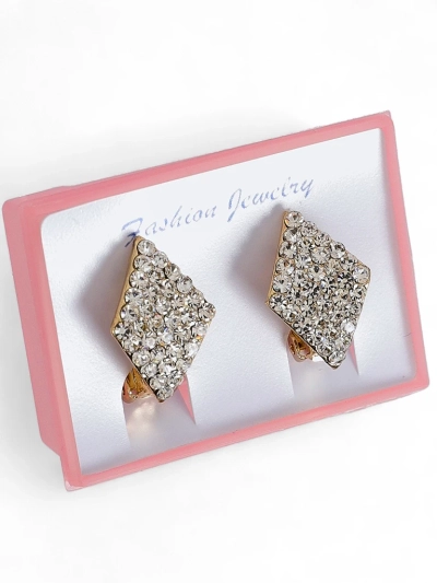 Royalfashion Women's Clip-on Earrings with Cubic Zirconia