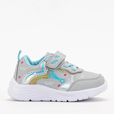 Light gray girls 'sports shoes with Jako print. Footwear